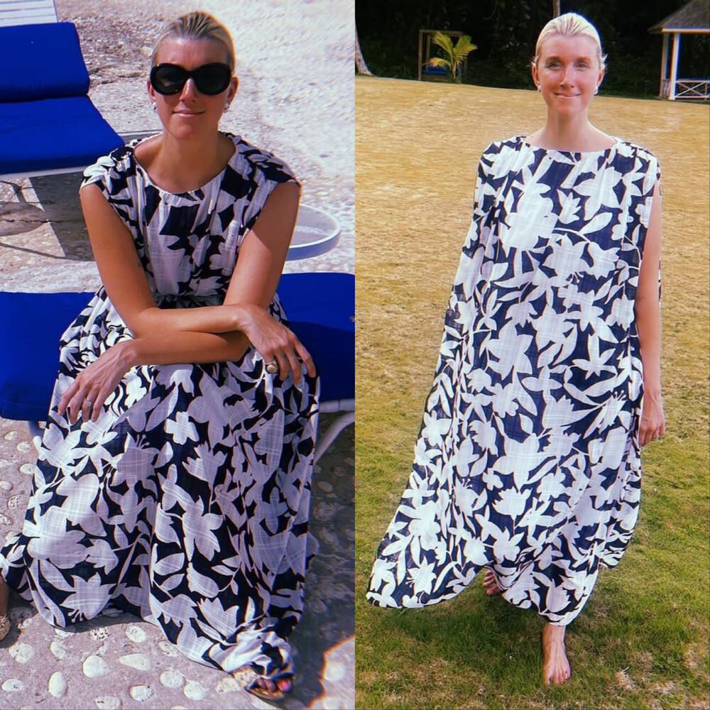 New Molly Moorkamp Veda Caftan Maxi Dress